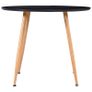 Dining Table Black and Oak 90x73.5 cm MDF Image 2