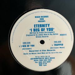1996 reach Eternity/ i beg of you - trapped 12" vinyl
