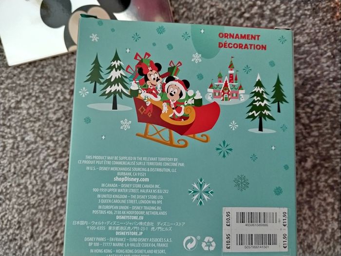 Box Of New as New Disney Christmas Ornaments and Gifts