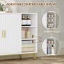 Sideboard, Kitchen Cabinet, Freestanding Bathroom Cabinet with Two Doors, Adjustable Shelves Image 3