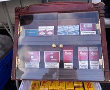 Cigarette box display