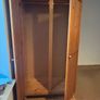 Pine wooden wardrobe. Both side hanging. Drawer underneath. Image 2