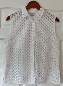 Ladies White Cotton Top by Principles