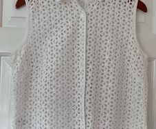 Ladies White Cotton Top by Principles