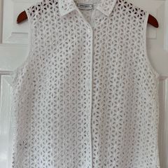 Ladies White Cotton Top by Principles