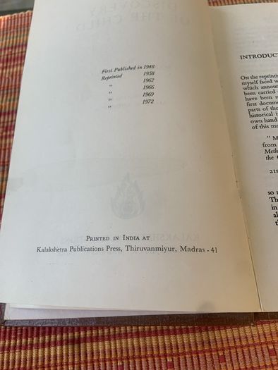 The Discovery of the child Montessori hardback '72