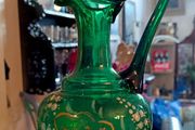 Hand blown antique glass pitcher