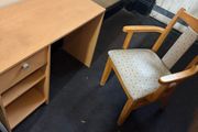 Desk and a chair