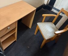 Desk and a chair