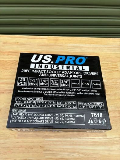 Us Pro Industrial 20pc Impact Socket Adaptor Set