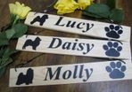 Door Kennel Wooden Hanging Sign Plaque with dog puppy name