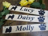 Door Kennel Wooden Hanging Sign Plaque with dog puppy name