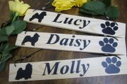 Door Kennel Wooden Hanging Sign Plaque with dog puppy name