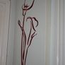 Embroidered flowers on a wall picture Image 6