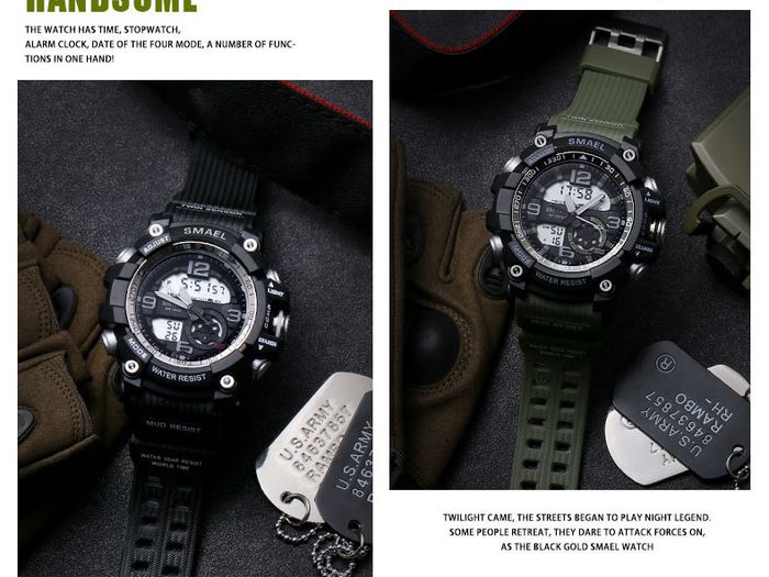 Luxury Casual Men Sport Military Digital Quartz Waterproof