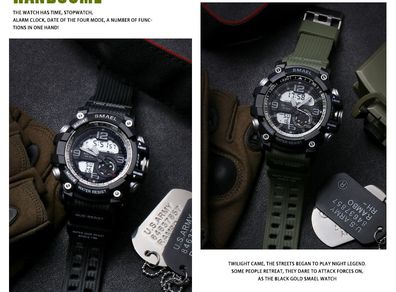 Luxury Casual Men Sport Military Digital Quartz Waterproof