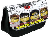 5 Seconds of Summer Minions personalized pencil case Make up bag School Birthday Gift Boys Girls with your own name on it! / back to school stationery