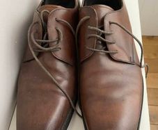 John White tan brown Moore leather shoes, Size 9, EU 43, dress shoe