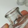 449 - Set of 5 Vintage Clear Glass Cork Top Collectible Decorative Bottles Image 3