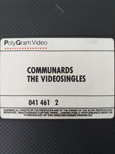 Communards The Video Singles Vhs Pal Video Cassette Tape 1986 (SUPER RARE)