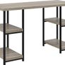 Elmwood Double Pedestal Desk Distressed Grey Oak - 9832096pcomuk Image 5