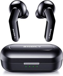 Wireless Earbuds Headphones Bluetooth 5.0, Smart Noise Reduction Wireless Earphones with HIFI stereo,Touch Control,Portable Charging Case,Waterproof in-Ear Headphones with Built-in Microphone