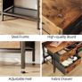 TV Stand with Storage, TV Table 55 Inch with Drawers for 60 65 Inch TV, TV Console Table, TV Bench for Living Room, Bedroom(Brown,55 Inch) Image 2