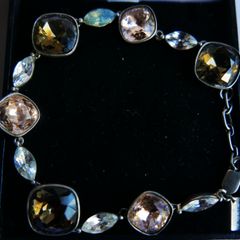 Vintage Sterling Silver 925 Multi Stone Bracelet length 8,5" - 20,9g