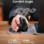 Ergonomic Mouse, Wireless Vertical Mini Mouse Rechargeable Optical Mice with Multi-Device (2 Bluetooth + USB Connection), 3 Adjustable DPI for Computer, iPad, Mac, Windows Black Image 6