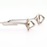 Vintage 925 Silver Long Abstract Sculptural Earrings Image 6