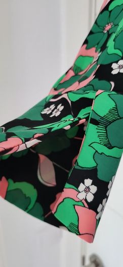 ZARA floral double tie-front bodysuit Sz S (Fit 8UK) - Bnwot - Rrp 24.99