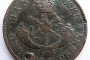 1854 Upper Canada Antique Uk Queen Victoria Half Penny Bank Token Coin
