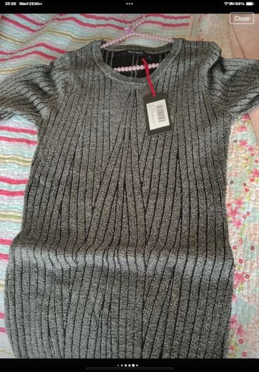 dress Bnwt grey short sleeve sparkle dress baloot brand size large