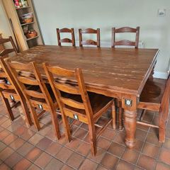 Solid wood kitchen table and chairs