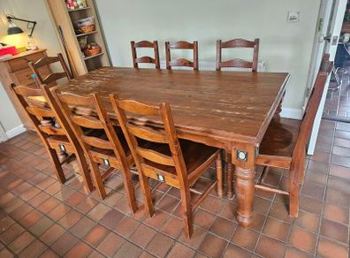 Solid wood kitchen table and chairs