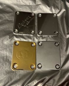 Stratocaster Chrome gold Guitar Neck Plate for Strato and telecaster electric guitar parts accessories