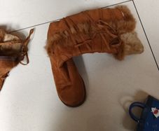 Susset .  SuedetteTan Knee - High Boots.  S.7.  New