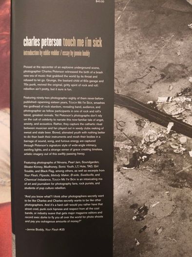Charles Peterson - Touch Me I'm SicK Rare Grunge Photography Book