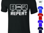 Girls & Boys Kids, Eat Sleep Mine, Novelty Gaming T-Shirts MINECRAFT