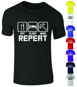 Girls & Boys Kids, Eat Sleep Mine, Novelty Gaming T-Shirts MINECRAFT