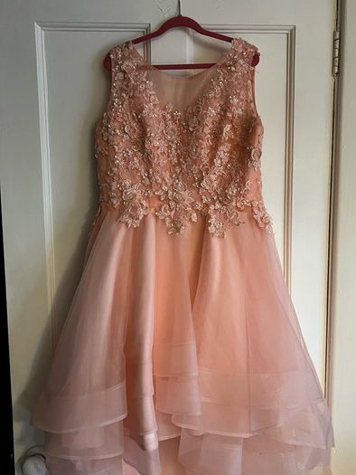 Confirmation dress - Blingalicious peach dress