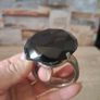 Romantic Props Decoration Two Large Black Diamonds rings Image 3