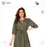 BA&SH khaki dress size 3 . Uk 12-14 Image 8