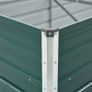 Garden Raised Bed Galvanised Steel 400x80x77 cm Green Image 2