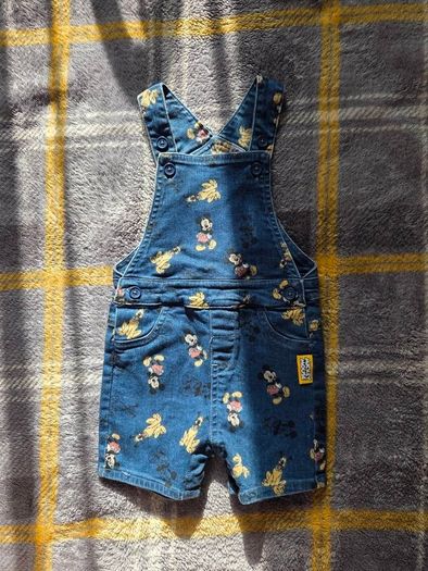 9-12m, Mickey Mouse Dungarees