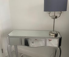 Hall Table, Mirror and Lamp