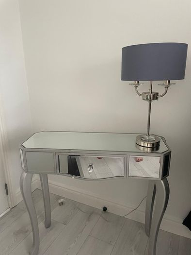 Hall Table, Mirror and Lamp