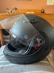 Motorbike Helmet (Royal) Outer Visor & Internal Sun Visor