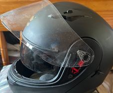 Motorbike Helmet (Royal) Outer Visor & Internal Sun Visor