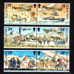 1990 Isle of Man 50th Anniversary of the Battle of Britain Commemorative Stamps Mint Never Hinged (MNH)